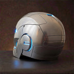 Silver Iron Man MK5 Helmet (With Jarvis - Voice, Remote, and Touch Control)