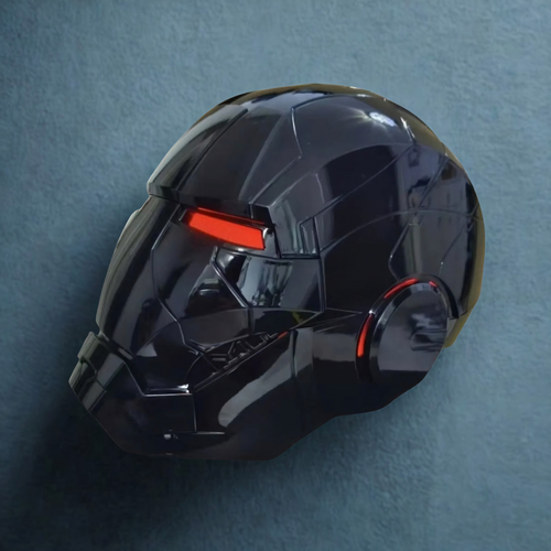 Glossy Black Iron Man MK5 Helmet (With Jarvis - Voice, Remote, and Touch Control)