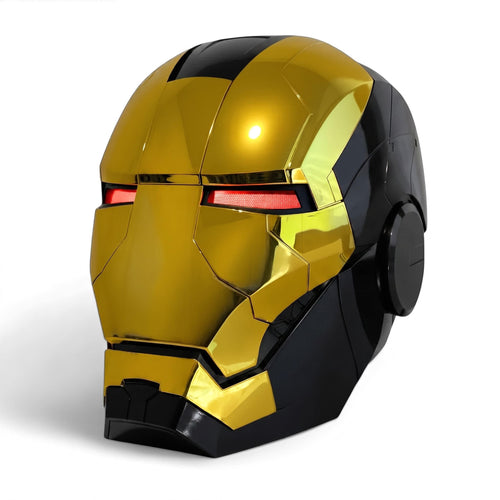 Black & Gold Iron Man MK5 Helmet (With Jarvis - Voice, Remote, and Touch Control)