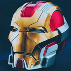 Iron Man Mk17 "The Heartbreaker" 1:1 Helmet (With Jarvis - Voice, Remote, and Touch Control)