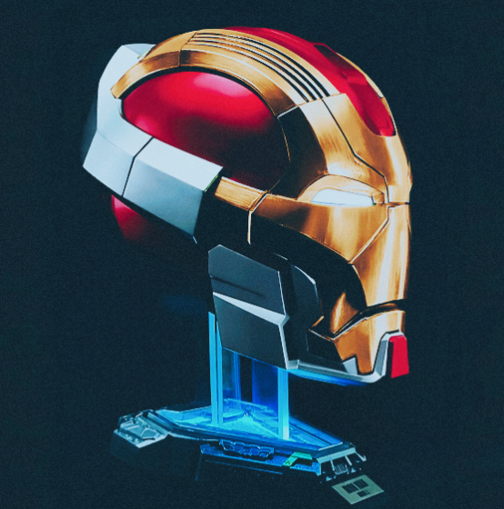 Iron Man Mk17 "The Heartbreaker" 1:1 Helmet (With Jarvis - Voice, Remote, and Touch Control)