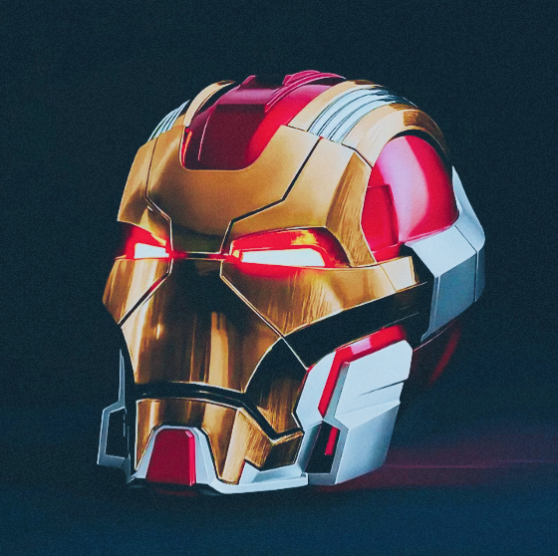 Iron Man Mk17 "The Heartbreaker" 1:1 Helmet (With Jarvis - Voice, Remote, and Touch Control)