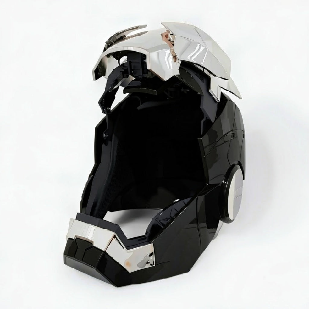 Black/Silver Iron Man MK5 Helmet (With Jarvis - Voice, Remote, and Touch Control)
