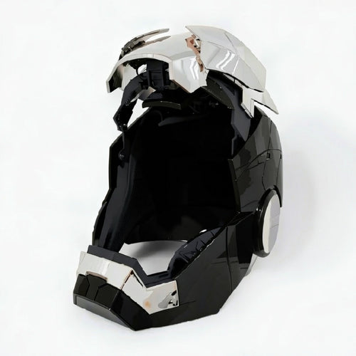 Black/Silver Iron Man MK5 Helmet (With Jarvis - Voice, Remote, and Touch Control)