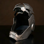 Silver Iron Man MK5 Helmet (With Jarvis - Voice, Remote, and Touch Control)